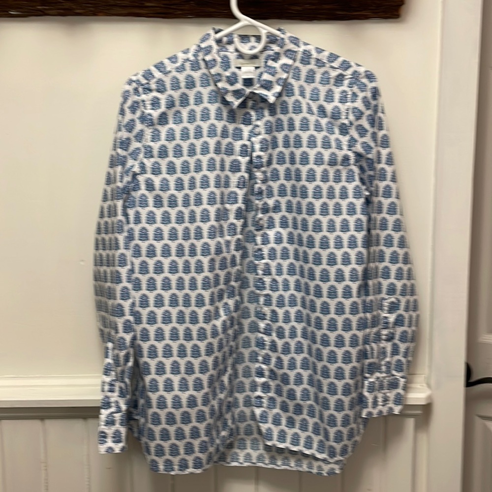 Garnet Hill woodblock print shirt